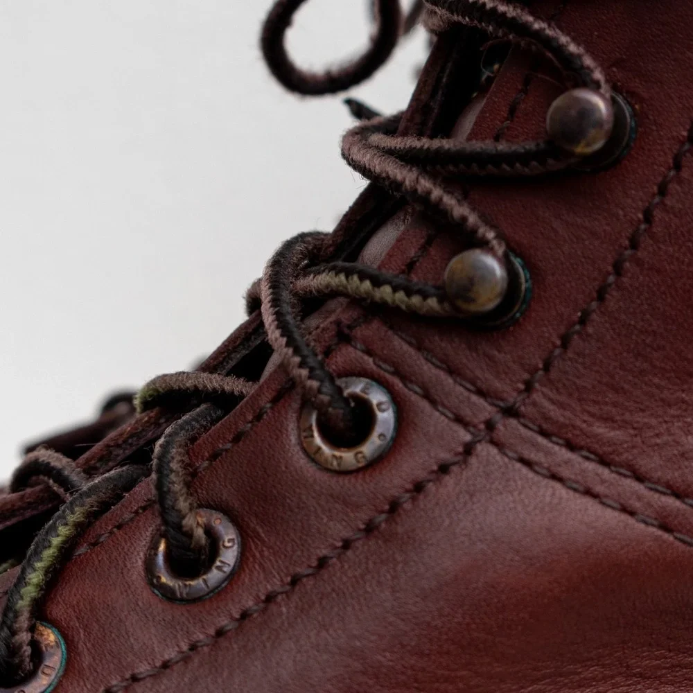 Red Wing Moc Toe Boots Burgundy 202 SUPERSOLE 6-INCH‎ SOFT TOE Men's US 10.5